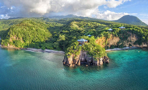 Coast of Dominica in the Caribbean