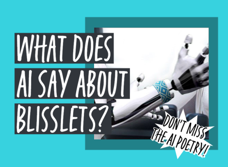 Banner image showing robot using a Blisslets bracelet for nausea and anxiety relief