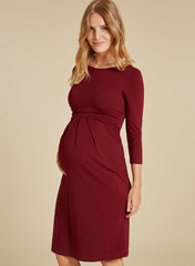 Ivybridge maternity dress in burgundy