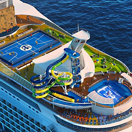 Royal Caribbean cruise ship with water slide