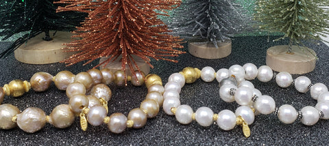 baroque pearl beaded bracelets christmas gift rudyblujewelry