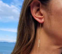 Fire opal threader earrings october birthstone rudyblu jewelry
