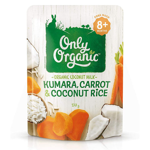 Only Organic Kumara, Carrot & Coconut Rice Savoury Meal