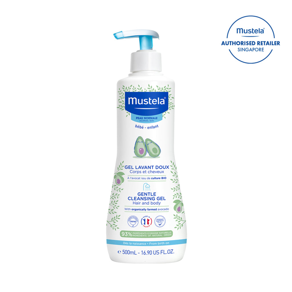 mustela gentle cleansing gel hair body 500ml motherswork singapore motherswork