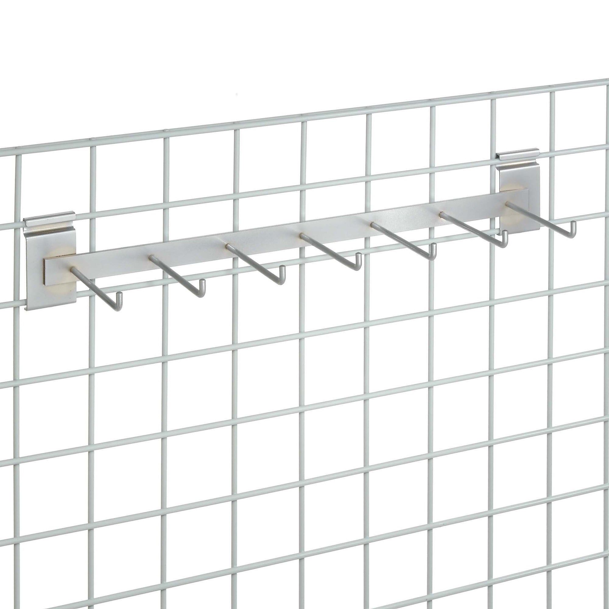 Grid Wall 2 Hook Rail Bars 24 Inches Long With 7 5in Hooks Clothesracks