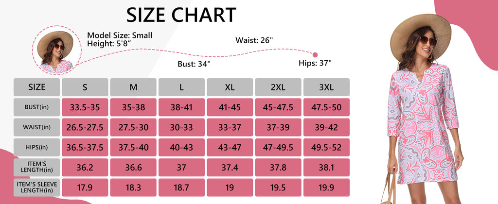 size chart for women dress