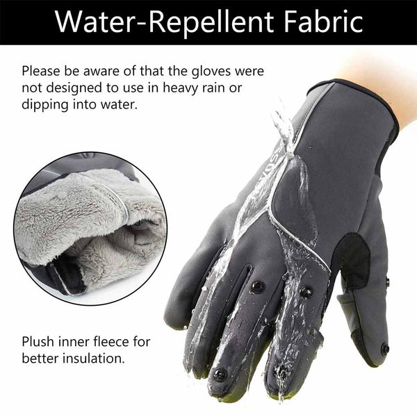 Bassdash WintePro Insulated Waterproof Winter Ice Fishing Gloves For ...