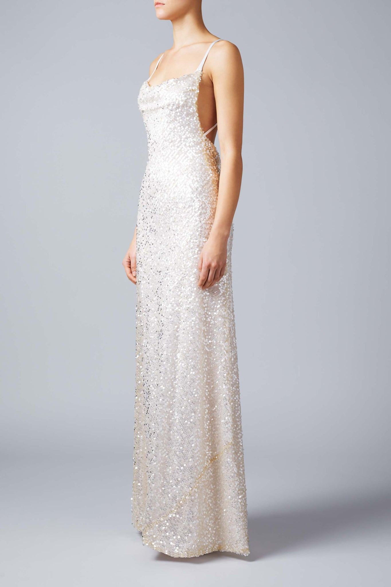 galvan sequin gown