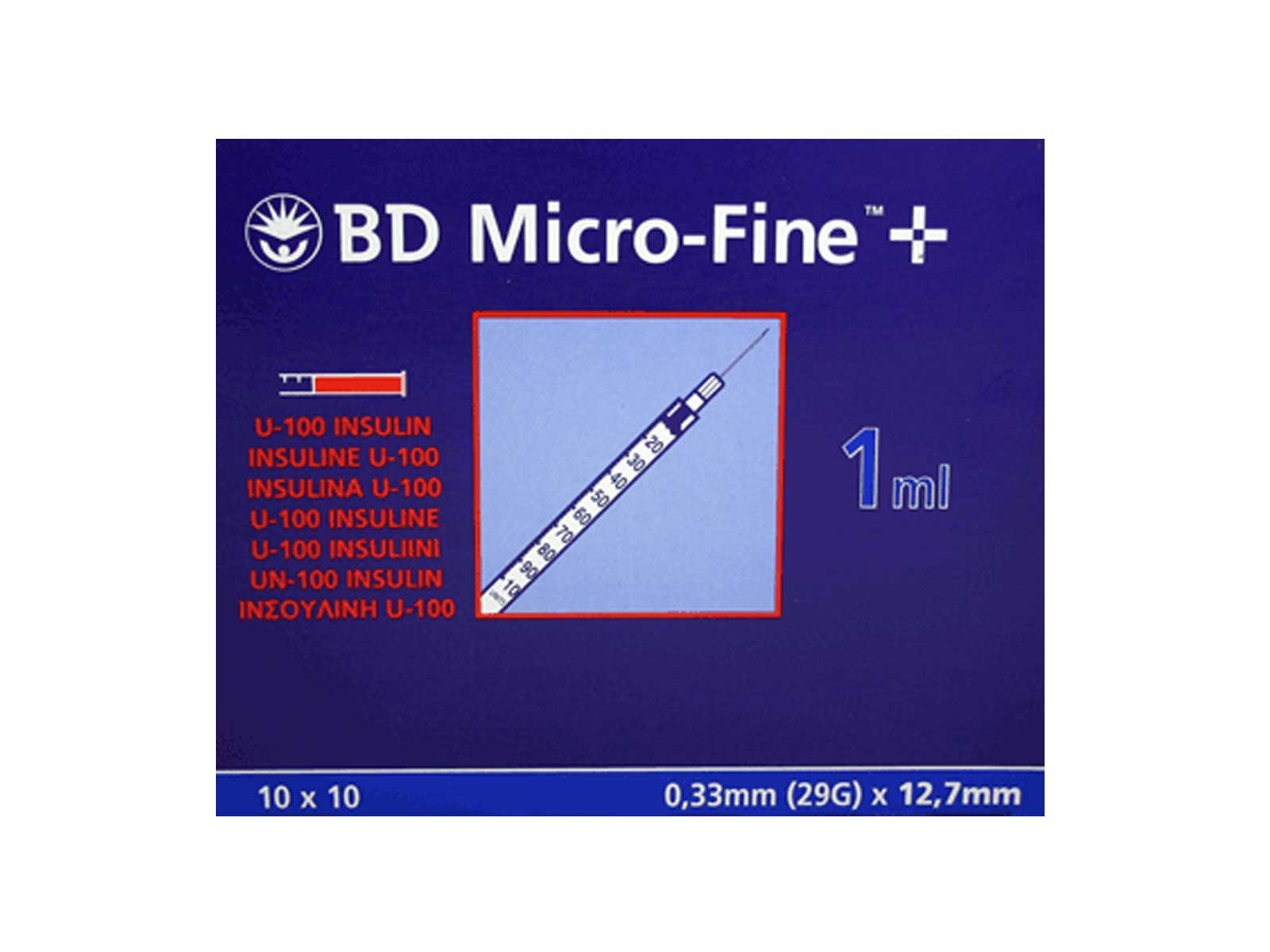 Microfine Plus Demi 1ml U 100 Syringe 29g X 12 7mm 100 Muzamedical