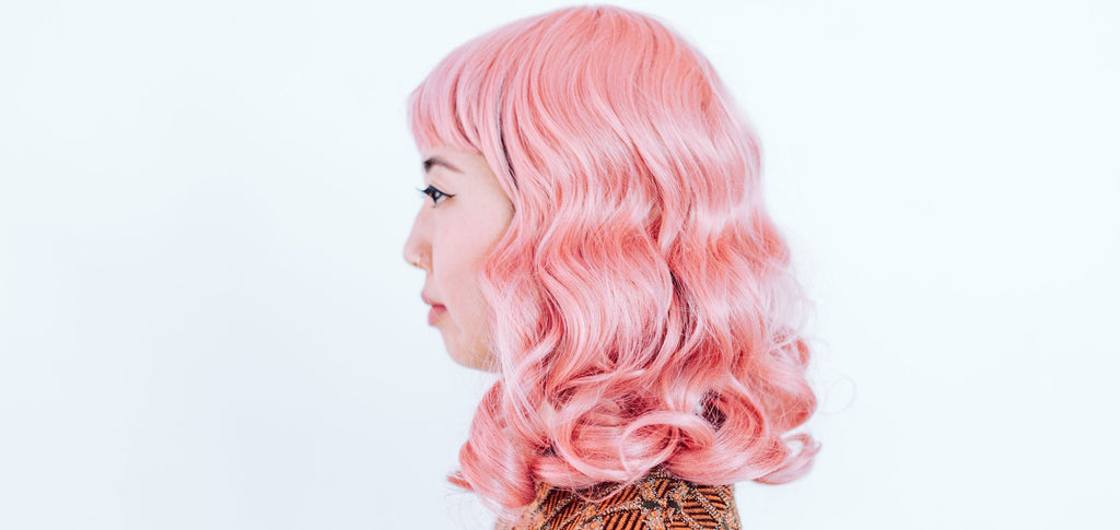Pink wig on girl
