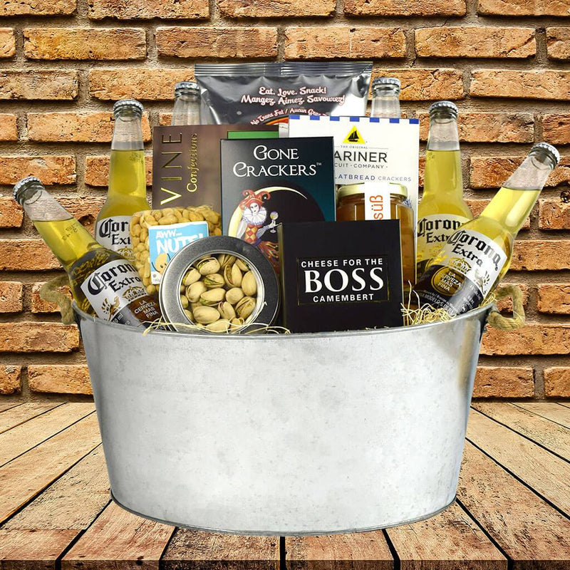 Father's Day Gift Basket Corona Beer Gift Basket Mutts