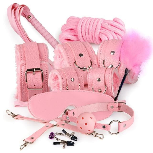 Sugar Baby 10 Piece BDSM Kit (Pink/Black) – DDLG World