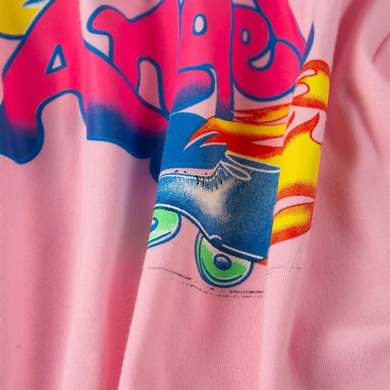 90s Babe Angel Crop Top Vintage Pink Rollerblades | DDLG Playground