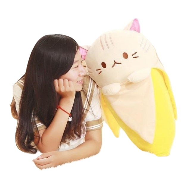 cat in banana plush