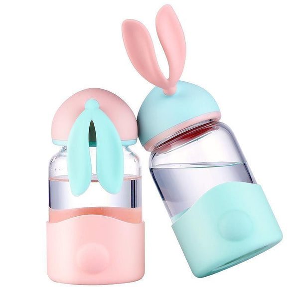 Kawaii Bunny Rabbit Ear Clear Water Bottle Cute Drink