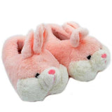 pink fluffy bunny slippers