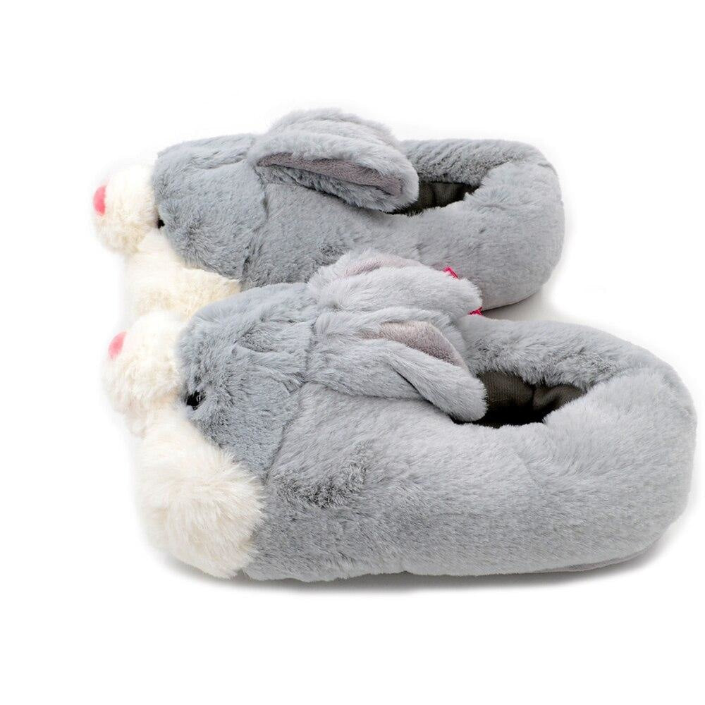 Pink Furry Bunny Slippers House Shoes Fuzzy Warm | DDLG Playground
