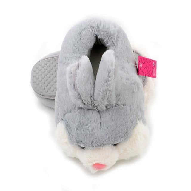 Pink Furry Bunny Slippers House Shoes Fuzzy Warm | DDLG Playground