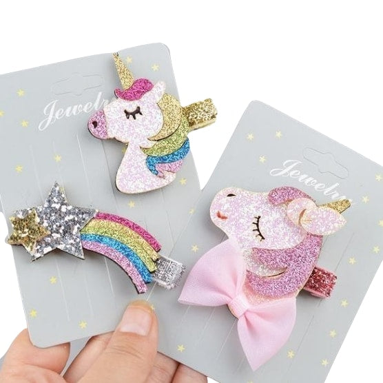 Glitter Confetti Hair Clips Barettes Decora Fairy Kei DDLG Playground