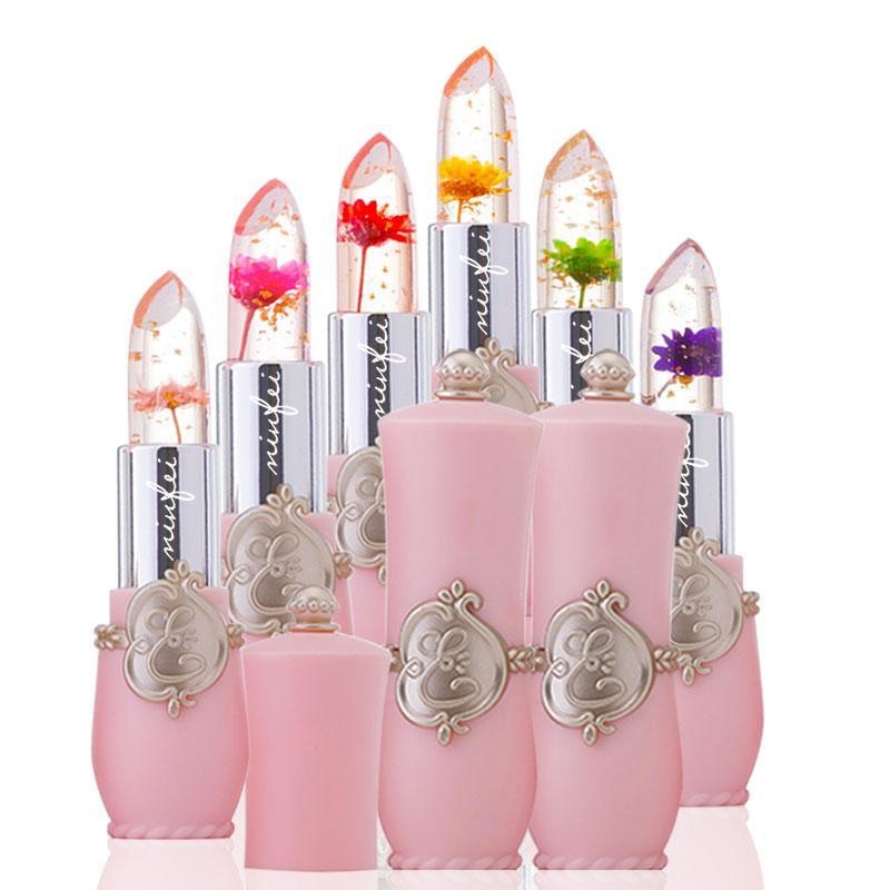 Jelly Flower Lipstick Color Changing Waterproof Pink Ddlg Playground