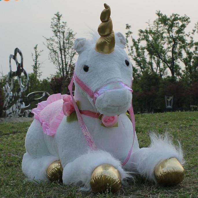 life size plush unicorn