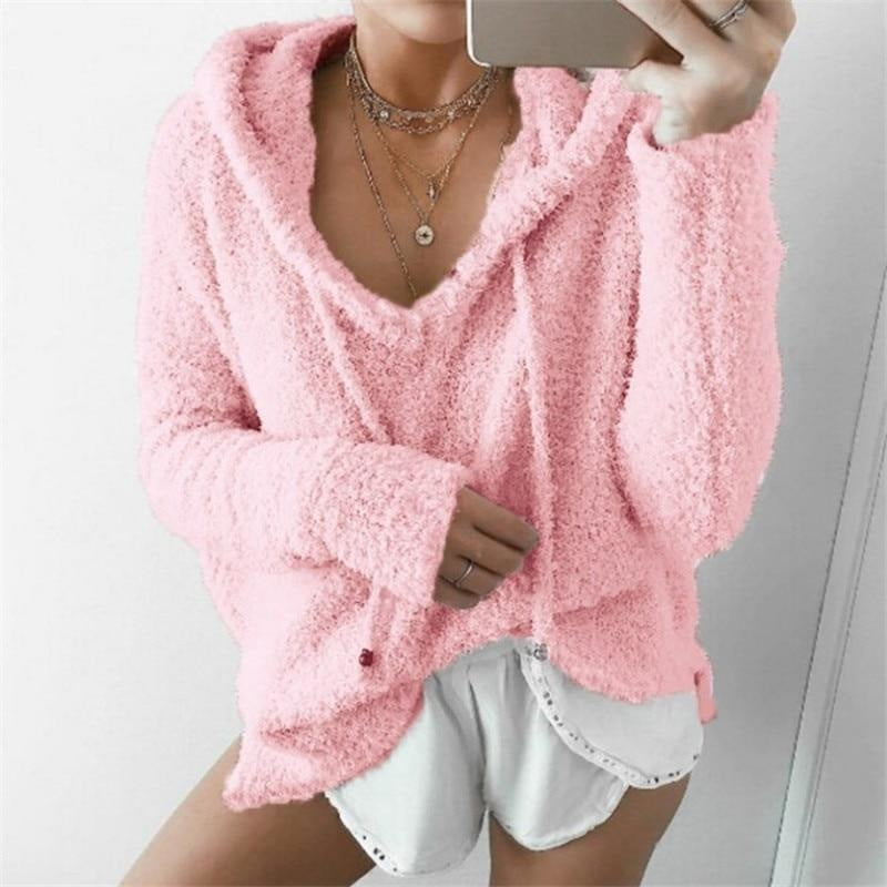 oversized fuzzy hoodie