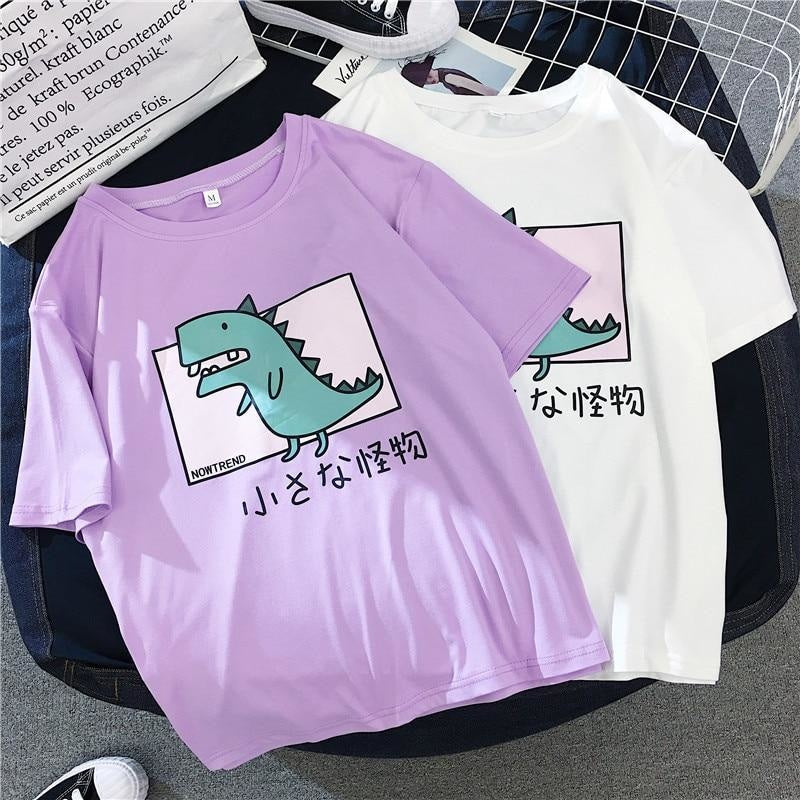 Pastel Japanese Dinosaur T-shirt Top Kawaii Cute Japan DDLG Playground