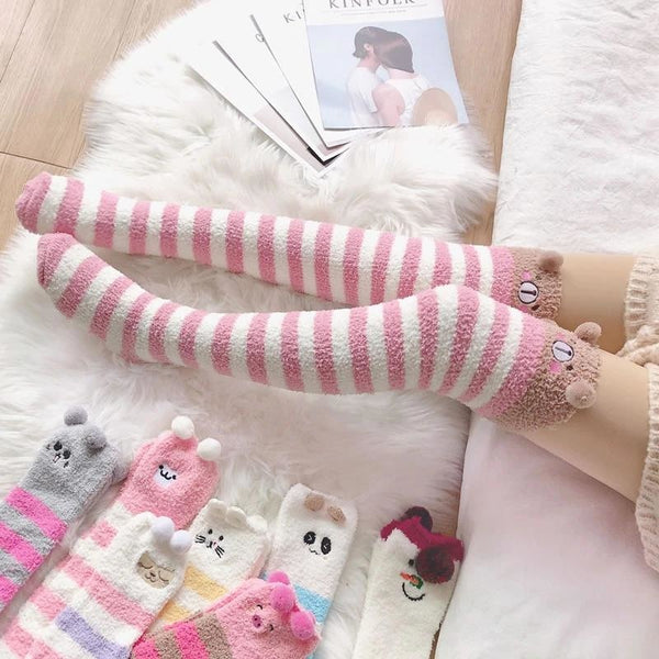 Pink Bear Thigh Highs Socks Stocking ABDL CGL Little | DDLG Playground