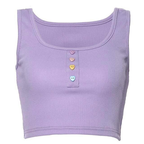 Purple Fur Crop Top – Aesthetic Clothing