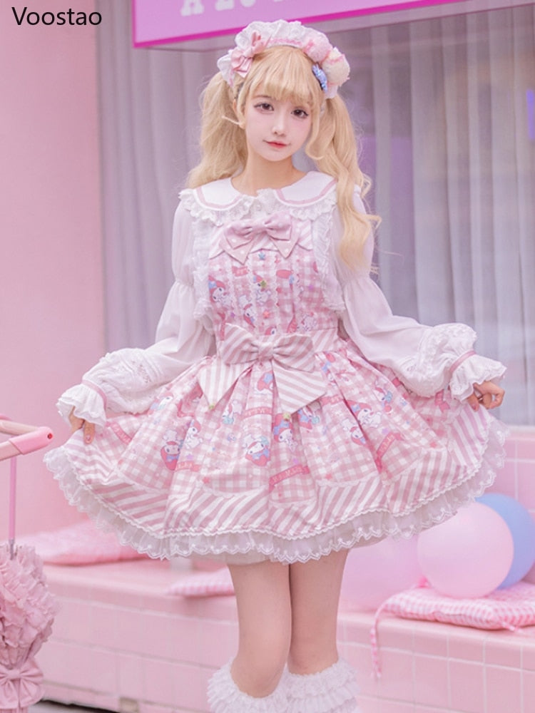 JSK♥ Ready to Ship♥Strawberry Peach♥ Sweet Lolita Dress JSK – nbsama