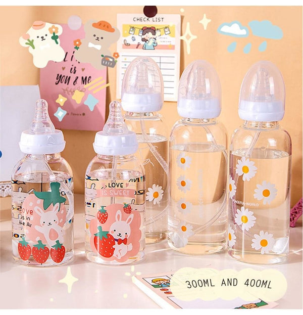 Strawberry bear Adult Baby Bottle Water Sippy Cup ABDL