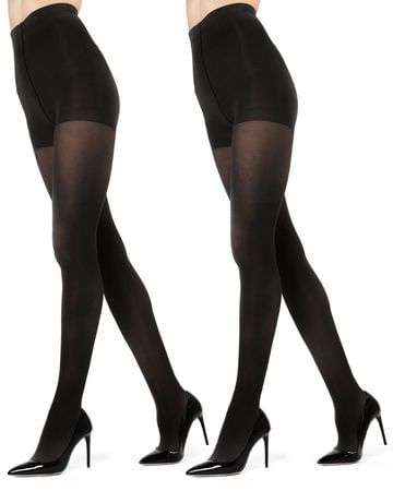 Memoi Firm and Fit 90 Denier Control Tights - Black MO-892 – Head Shoulders  Toes & Bows