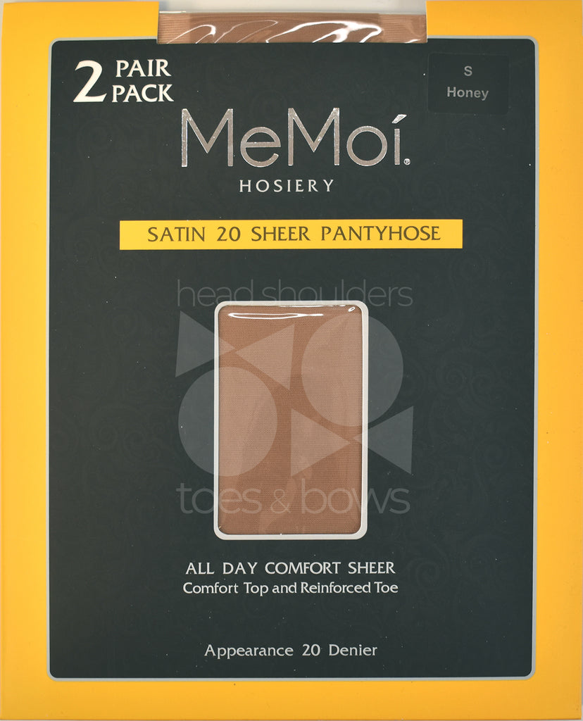 Memoi Curvy Silky Sheer Control Top 20 Denier Stockings - Honey MM-221 –  Head Shoulders Toes & Bows