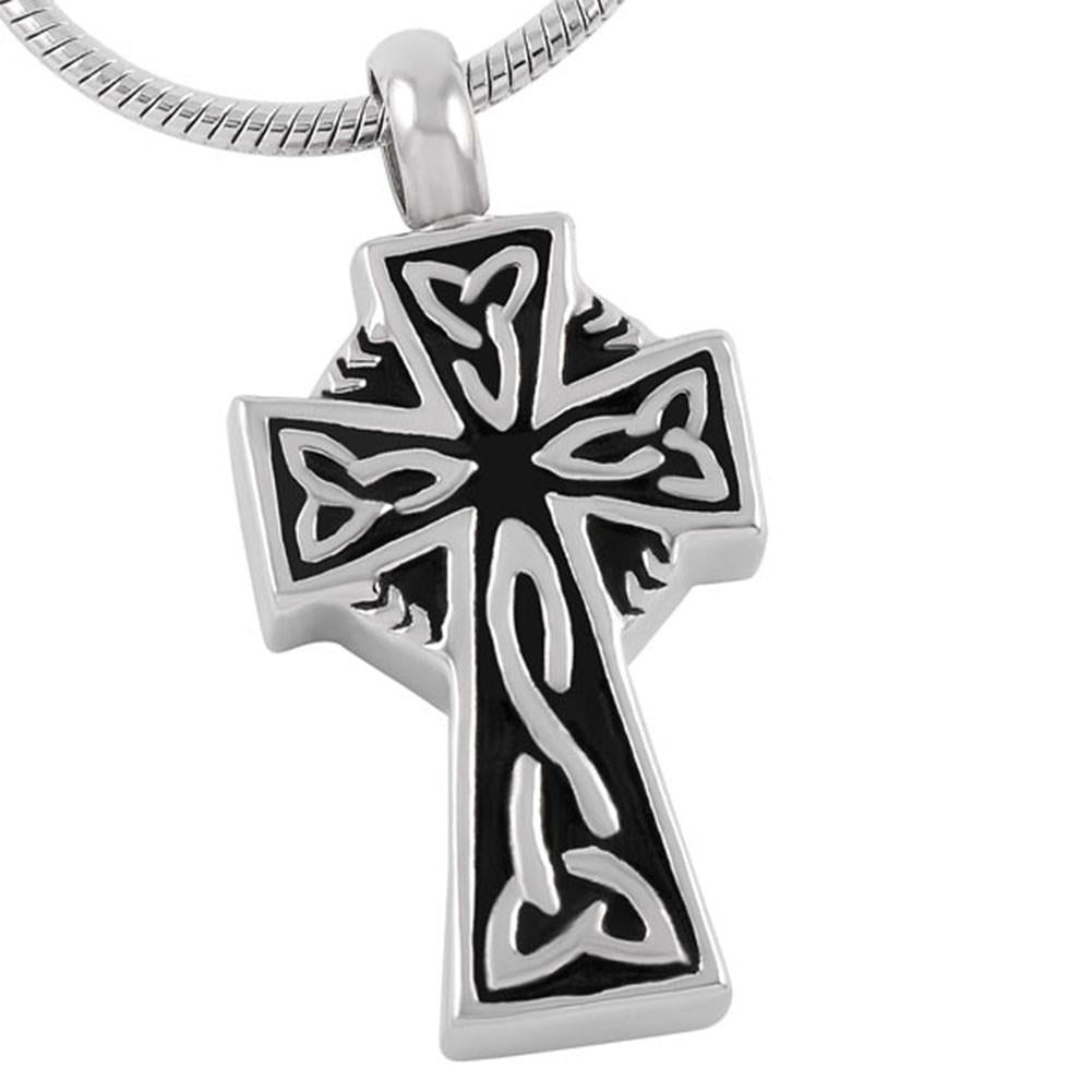Celtic Cross Urn Necklace for Ashes | Johnston's Cremation Jewelry ...