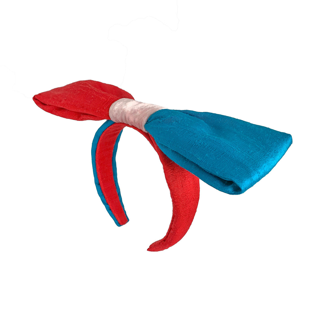 Silk Bow Headband | Designer Bow Headbands | Red Bow Headband