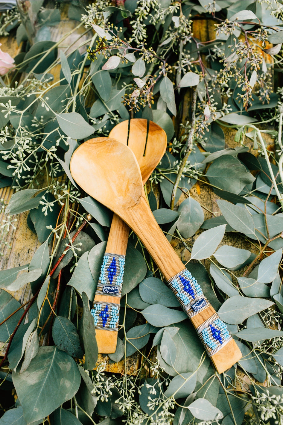 Beaded Salad Spoons
