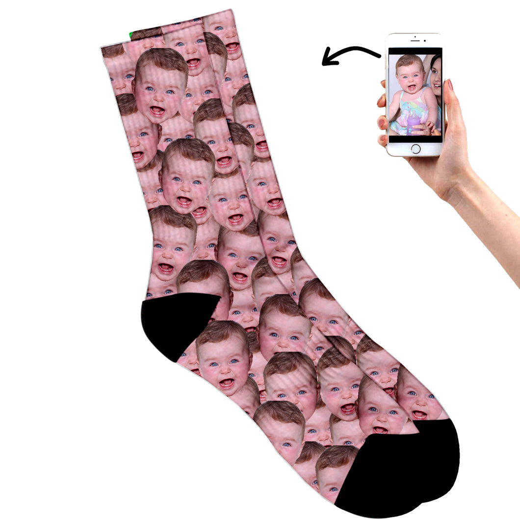 socks with baby face