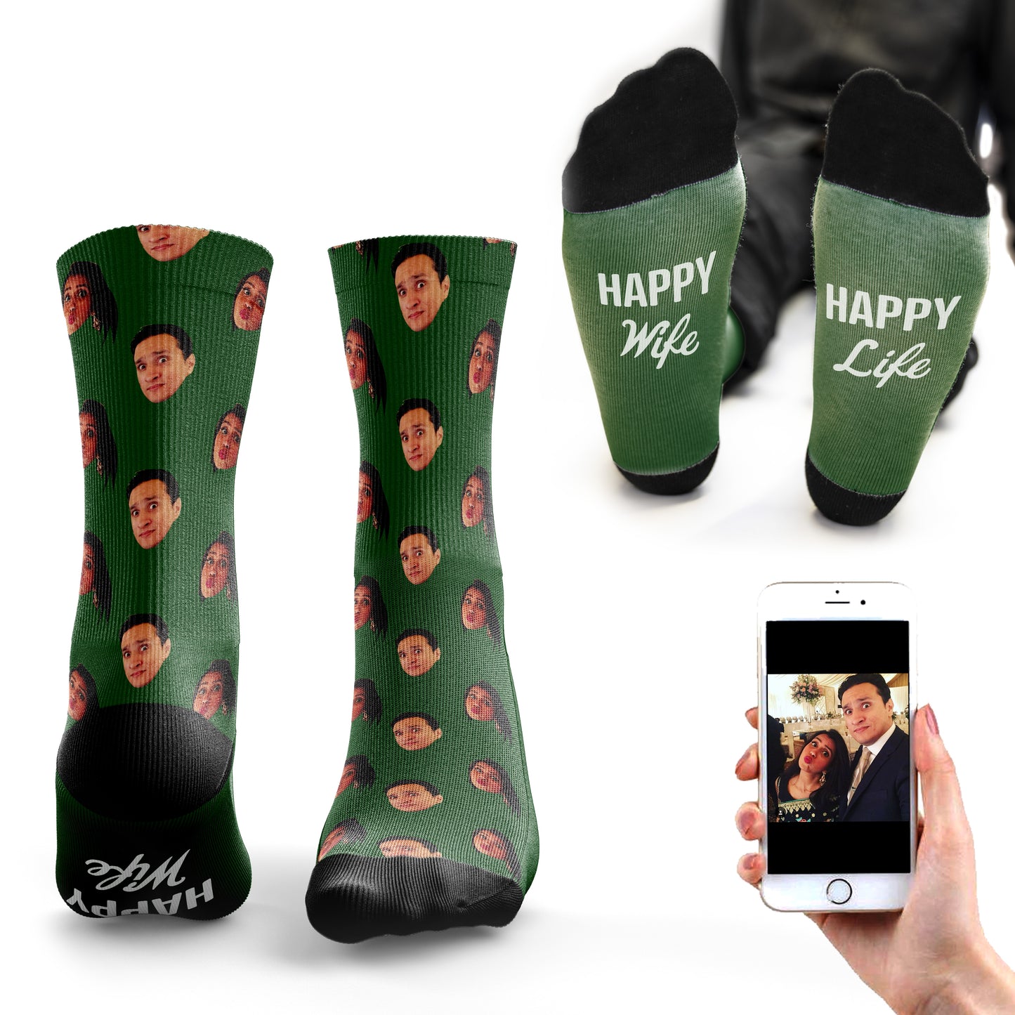 Happy Wife Happy Life Socks