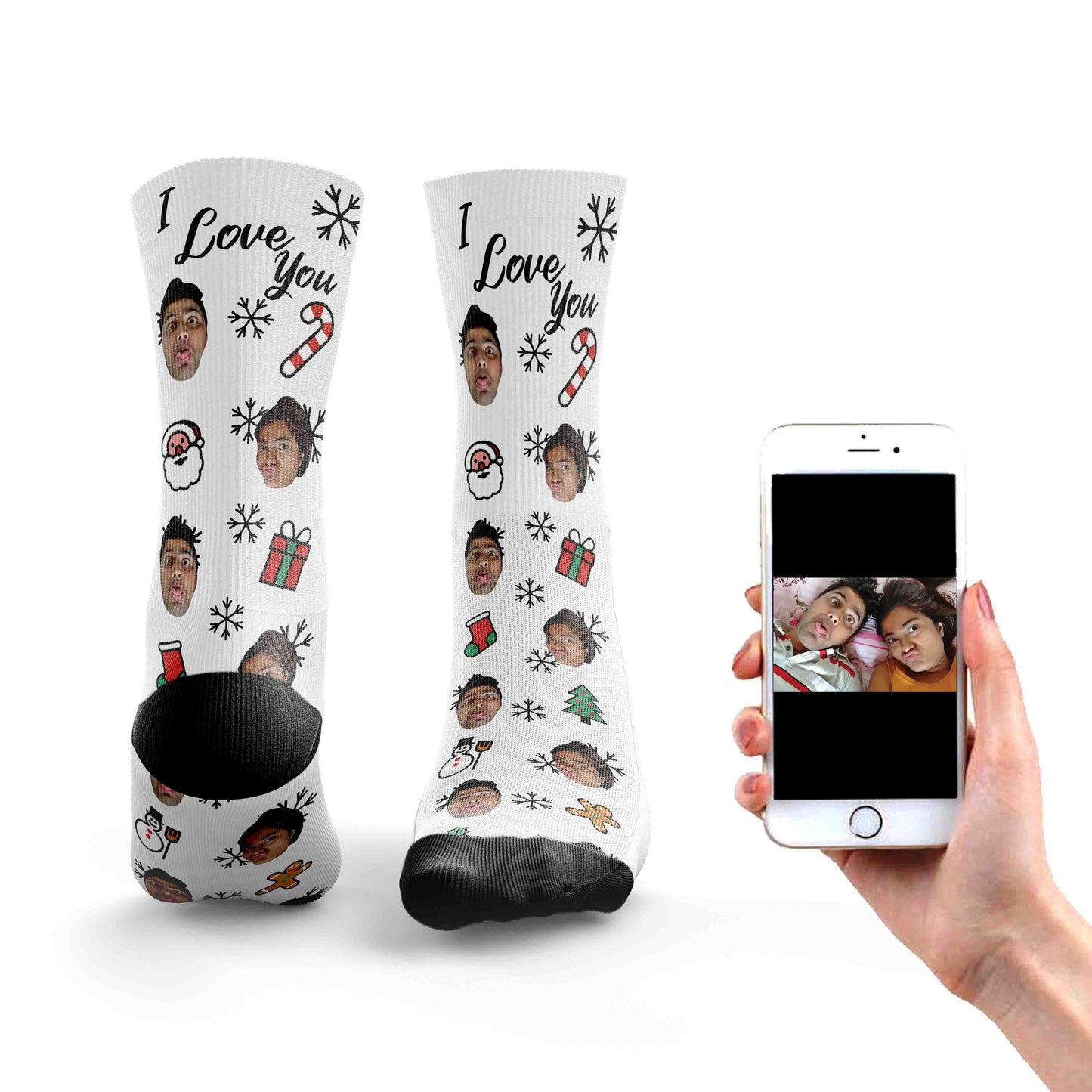 Family Christmas Socks - We Print Faces On Our Family Christmas Socks –  Socks Smile