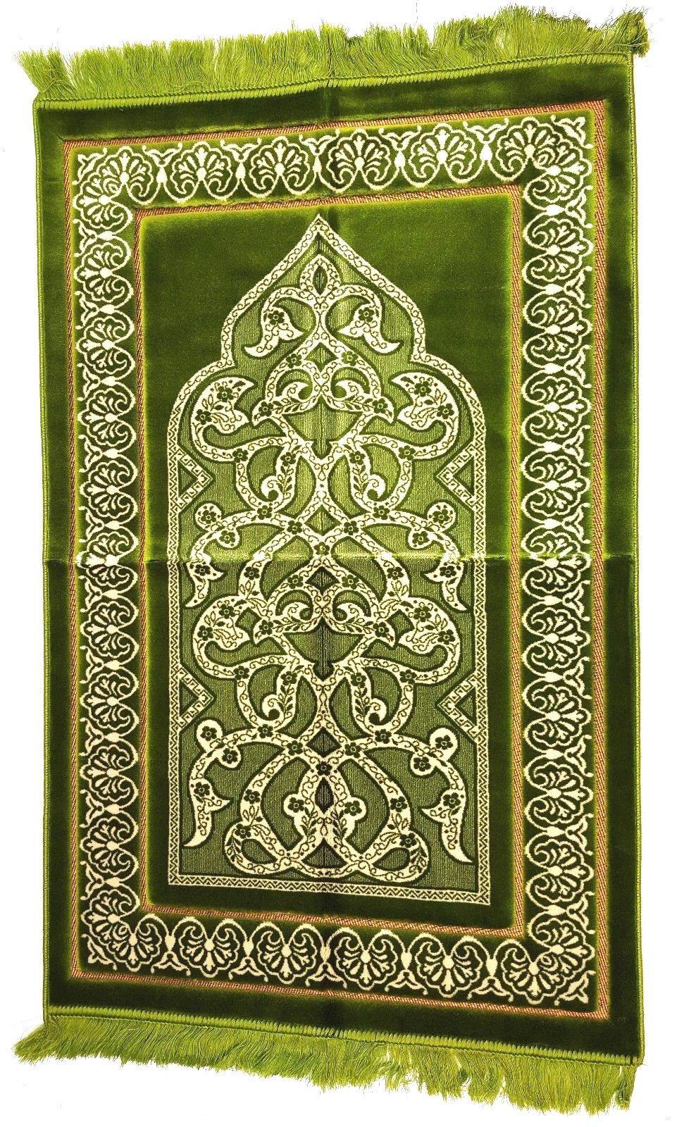 Turkish Luxury Velvet Islamic Prayer Rug Namaz Carpet 110x70cm 800g (1 ...