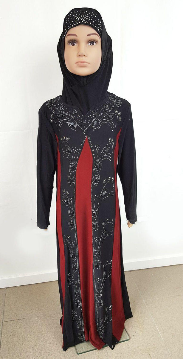 Girls Muslim Dress Kids Long Sleeve Abaya 2-12T – Arabian Shopping Zone