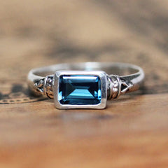 Anne Ring with London Blue Topaz