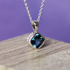 Poppyseed Necklace, London Blue Topaz