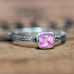 Pink Tourmaline Wheat Ring