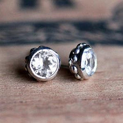 White Topaz Wrought Earrings