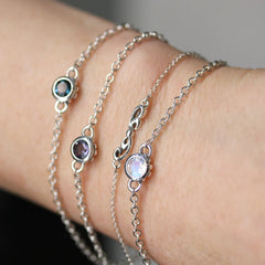 Birthstone Stacking Chain Bracelets