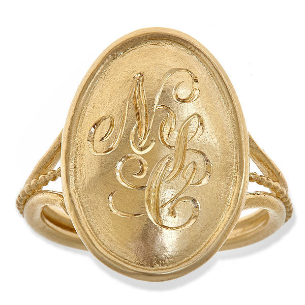 14k Gold Monogram Ring for Women – MetaliciousJewelry