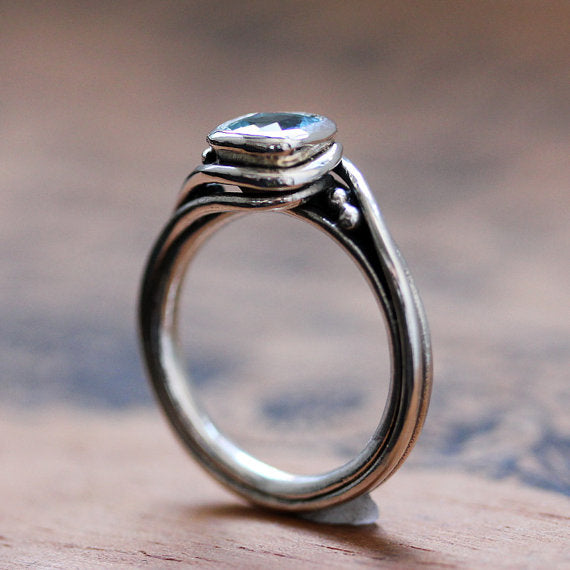 Aquamarine engagement ring-handmade-ethnic1