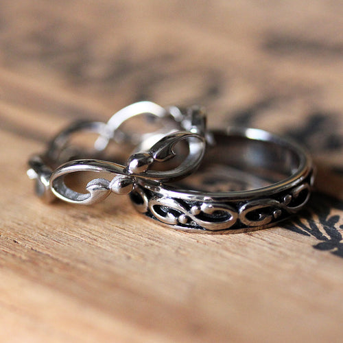 Gold Braided Wedding Rings, Fields of Wheat Rings