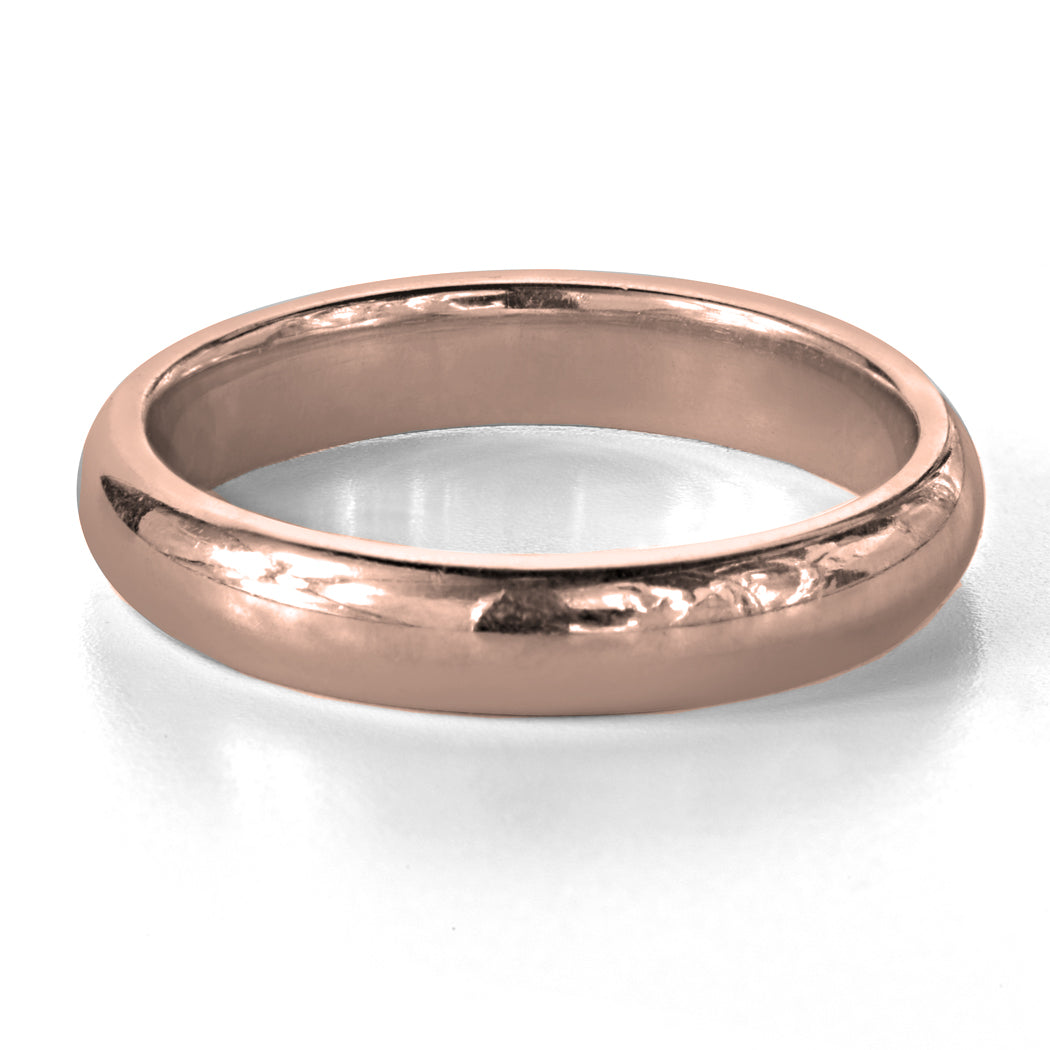 The Simple Modern Rose Gold Wedding Band